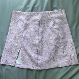 Vintage purple floral mini skirt